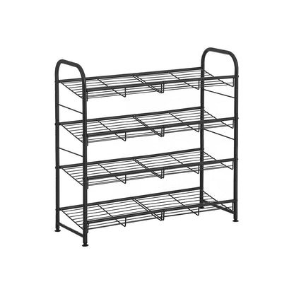 Black 3 Tiers Shoe Rack with Adjustable Shelves - image 18