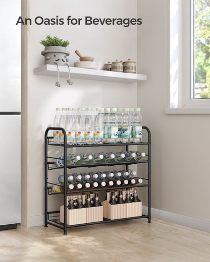 Stackable Shoe Rack, 4-Tier Shoe Rack Storage Organizer, Hold up to 16 Pairs, Steel, 27 x 10.8 x 25.6 Inches