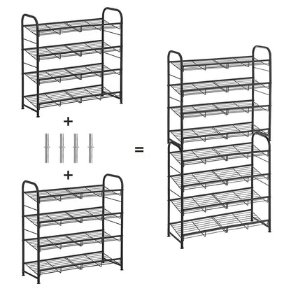 Black 3 Tiers Shoe Rack with Adjustable Shelves - image 22