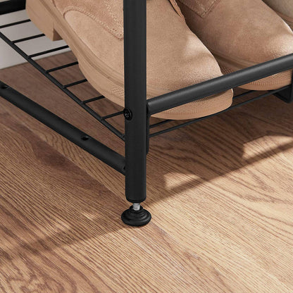 Black 3 Tiers Shoe Rack with Adjustable Shelves - image 23