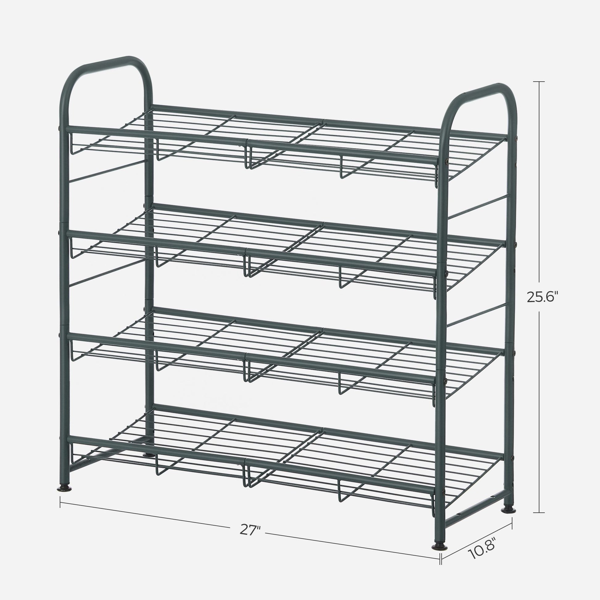 4 Tier Shoe Organizer Holds up to 16 Pairs of Shoes - HWLEXTRA 