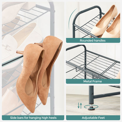 4 Tier Shoe Organizer Holds up to 16 Pairs of Shoes - HWLEXTRA 