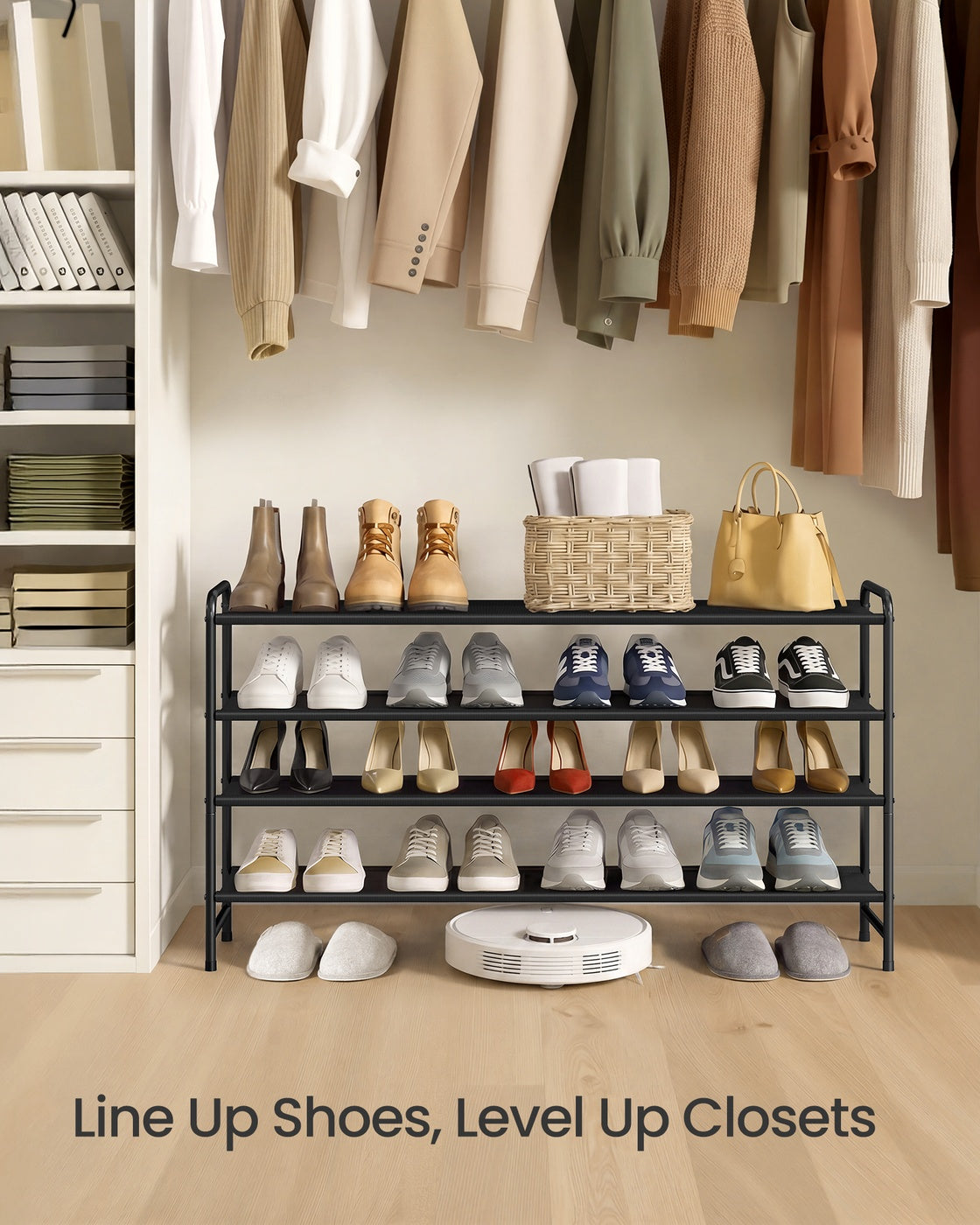 3-Tier Long Shoe Rack Organizer Ink Black - image 13