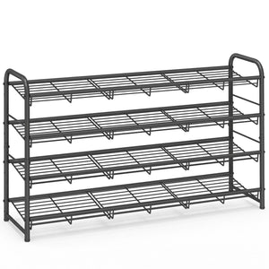 Shoe Rack, 4 Tier Shoe Organizer for Closet, Holds up to 20 Pairs of Shoes, for Entryway, Garage, Black - image 7