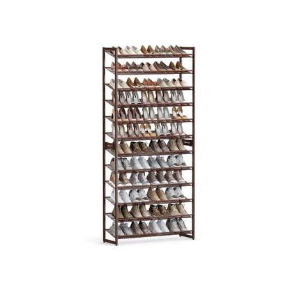 Adjustable 12-Tier Shoe Rack
