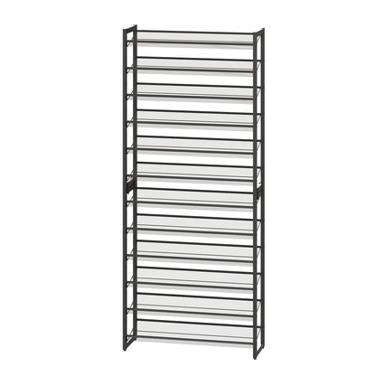 12-Tier Shoe Rack with Adjustable Shelves, for Over 48 Pairs, Black