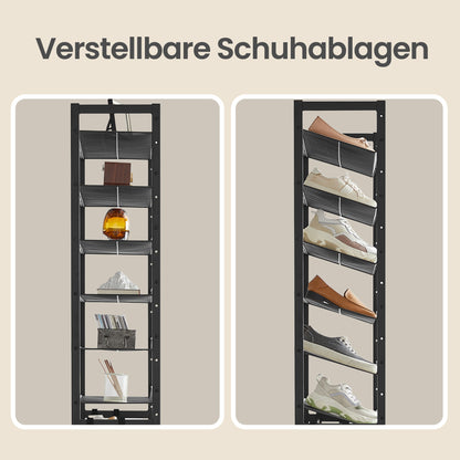12-Tier Shoe Rack with Adjustable Shelves, for Over 48 Pairs, Black