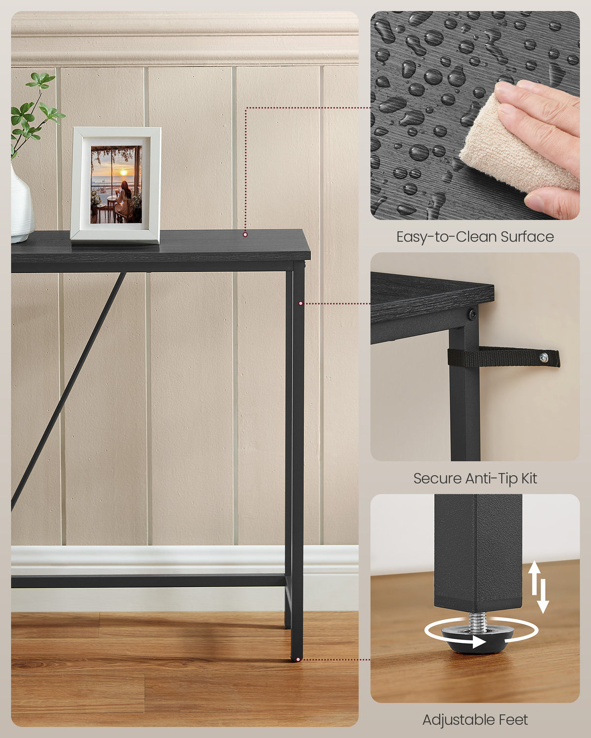 Console Table, Sofa Table, Narrow Entryway Table