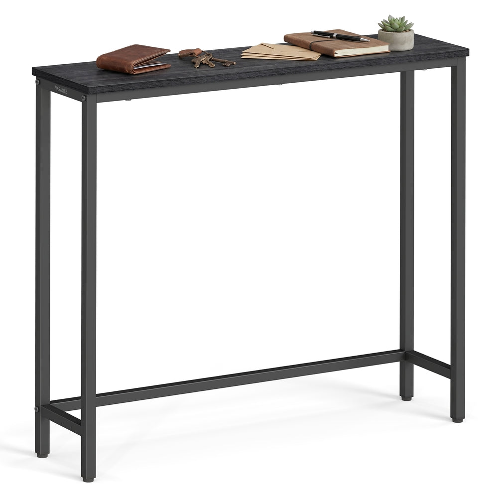 Narrow Steel Console Table Black - image 1