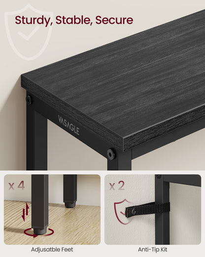 Narrow Steel Console Table Black - image 4