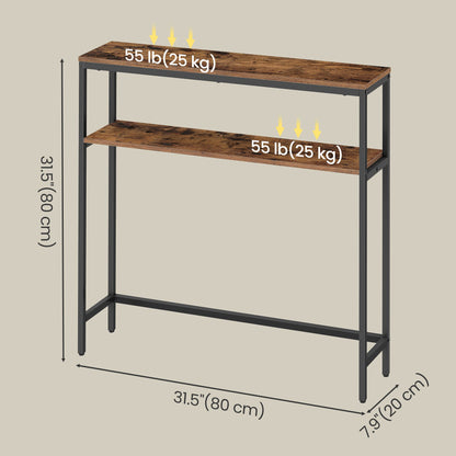 Console Table, 2-Tier Sofa Table, 20 x 100 x 80 cm - image 28
