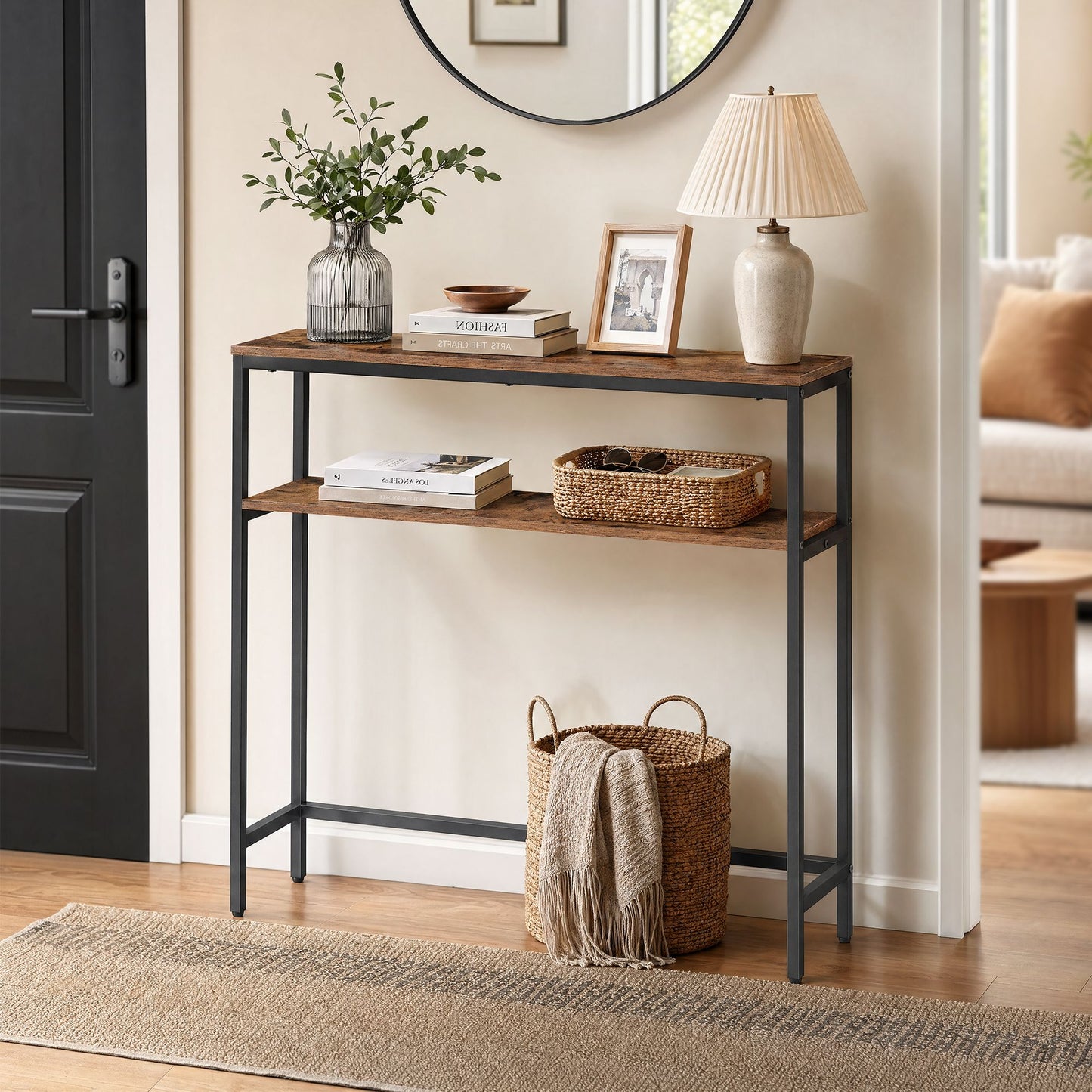 Console Table, 2-Tier Sofa Table, 20 x 100 x 80 cm - image 30