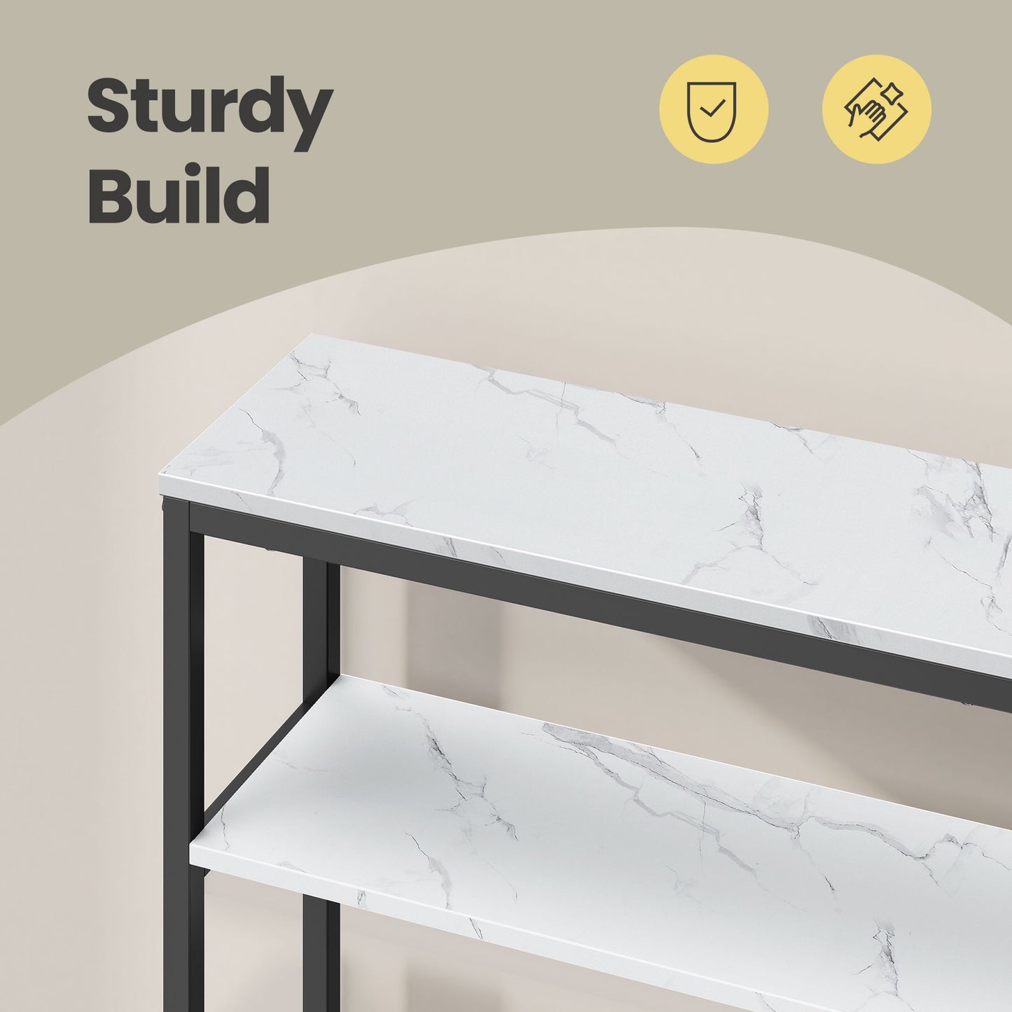 Console Table, 2-Tier Sofa Table, 20 x 100 x 80 cm - image 16