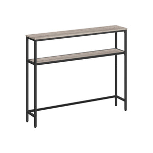 2-Tier Console Table with 2 Shelves