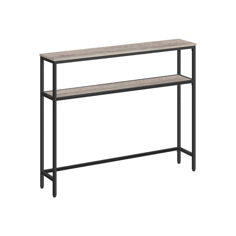 2-Tier Console Table with 2 Shelves