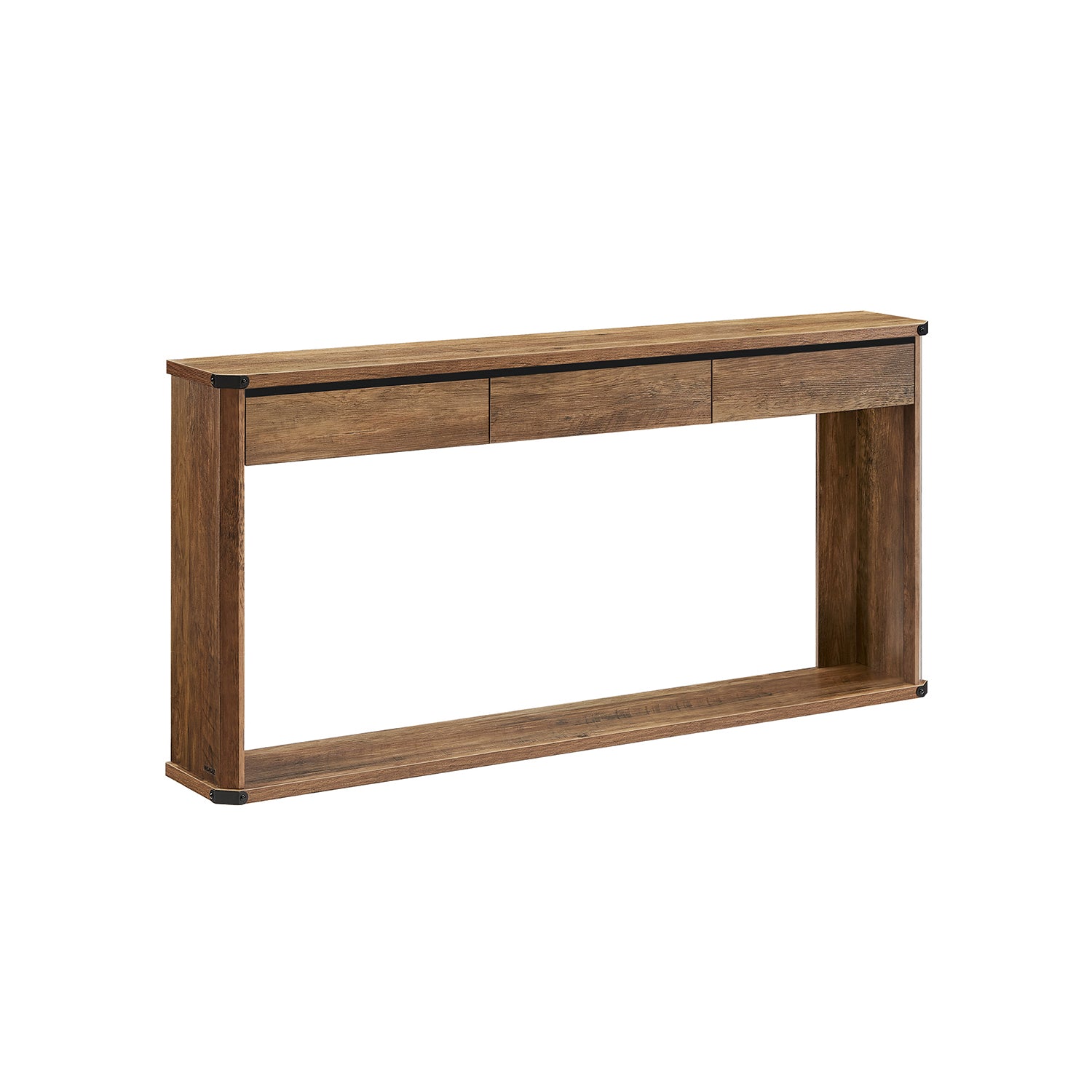 63 Inches Console Table with 3 Drawers
