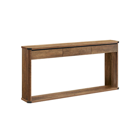 63 Inches Console Table with 3 Drawers