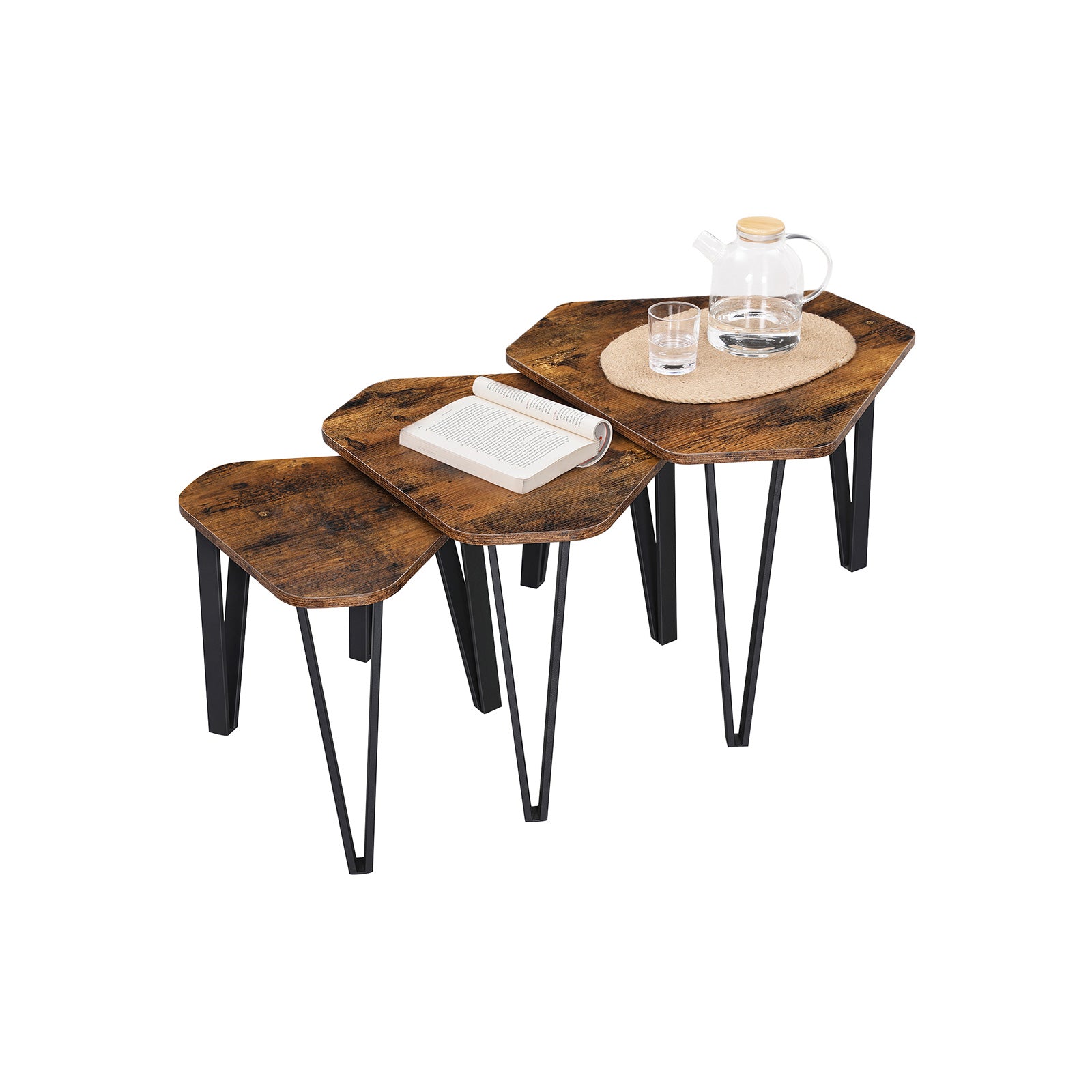 Set of 3 Nesting Coffee Table - image 3
