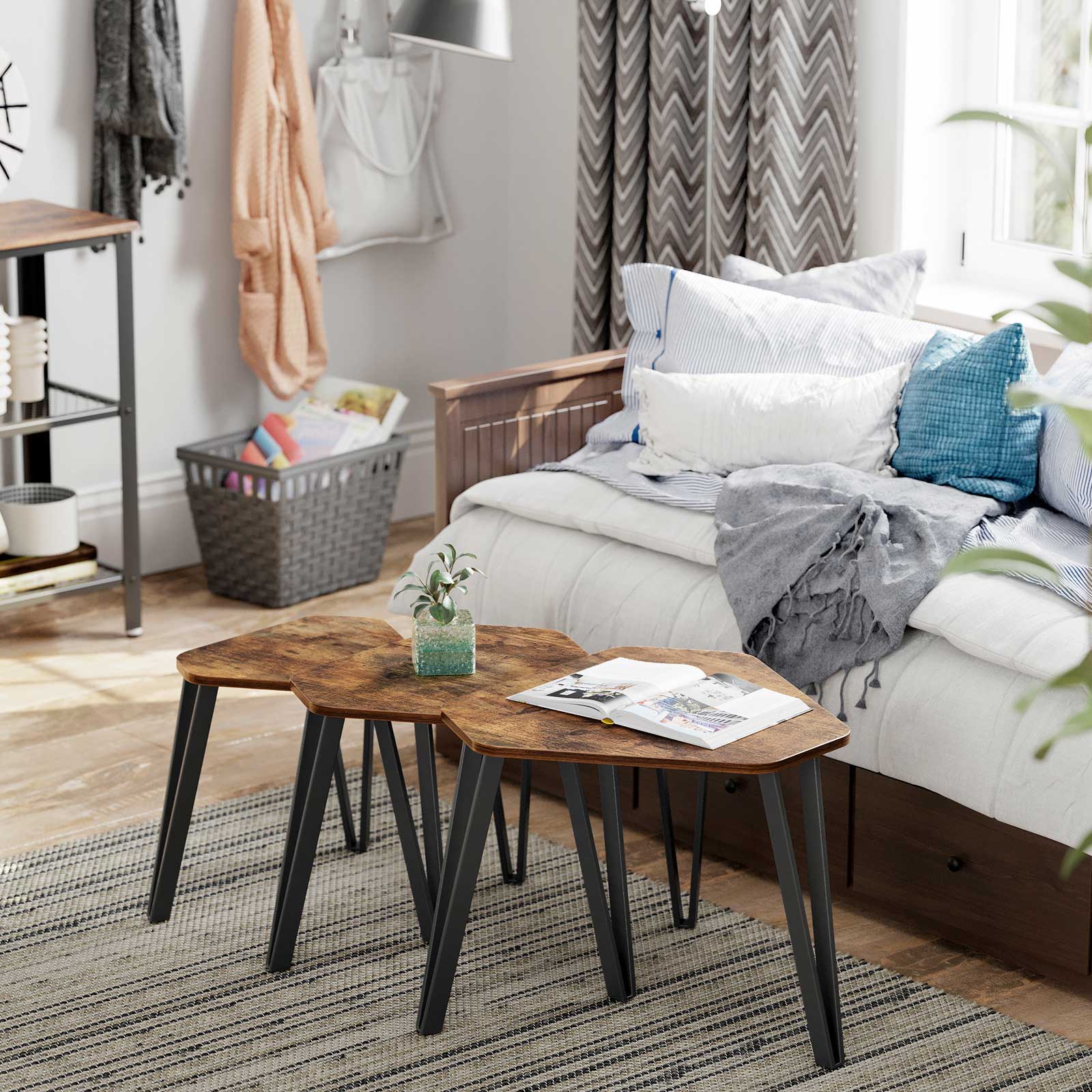 Set of 3 Nesting Coffee Table - image 4