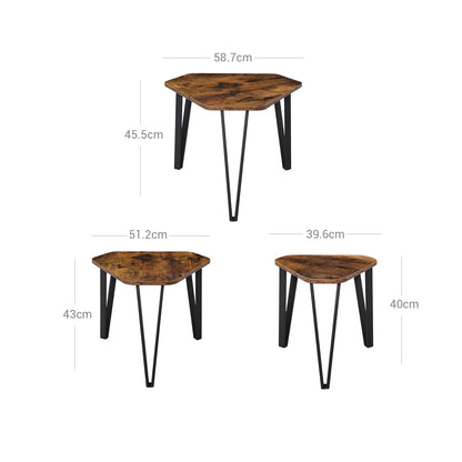 Set of 3 Nesting Coffee Table - image 8