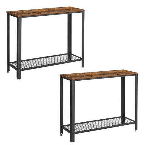 Set of 2 Narrow Sofa Console Tables