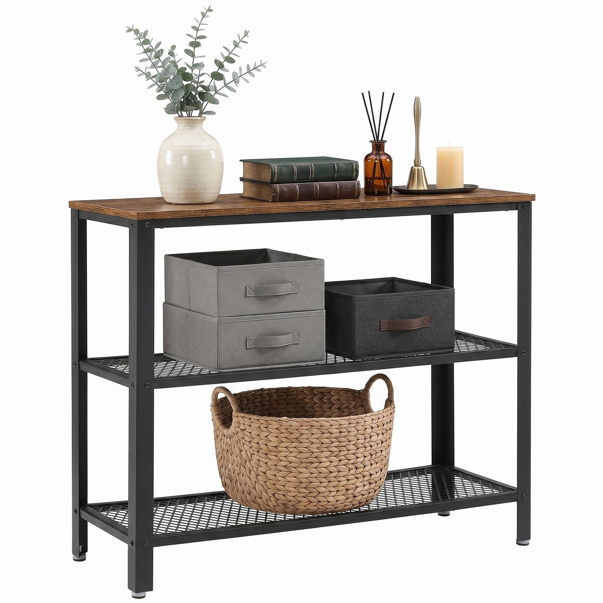 9-Cube Storage Organizer with Non-Woven Fabric Storage Boxes, Modular, Space-Saving