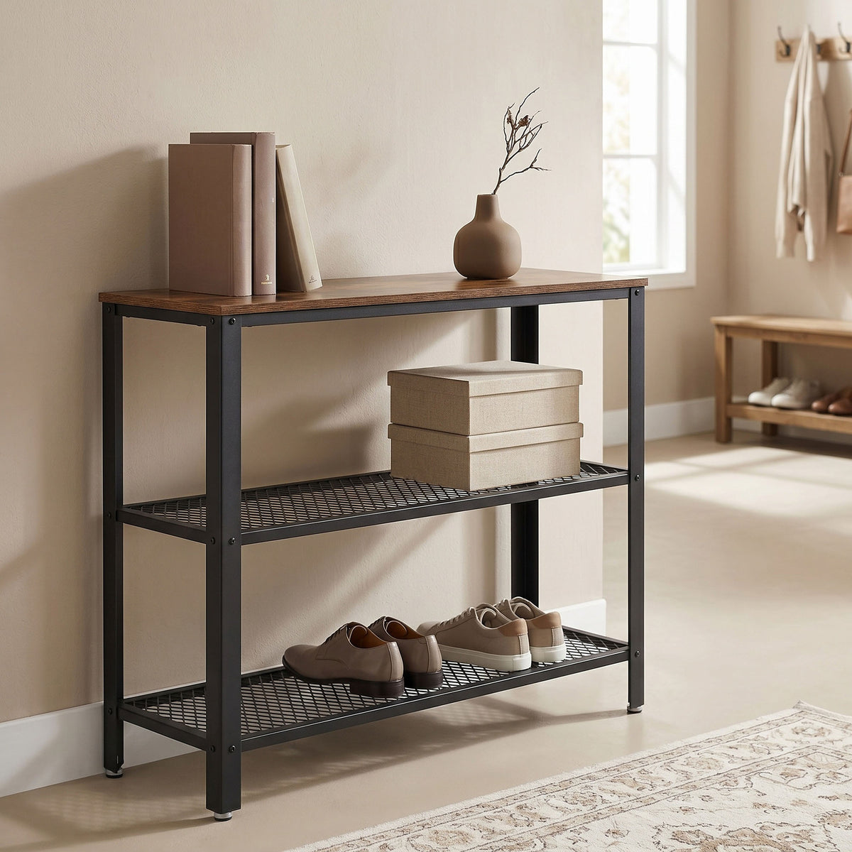9-Cube Storage Organizer with Non-Woven Fabric Storage Boxes, Modular, Space-Saving