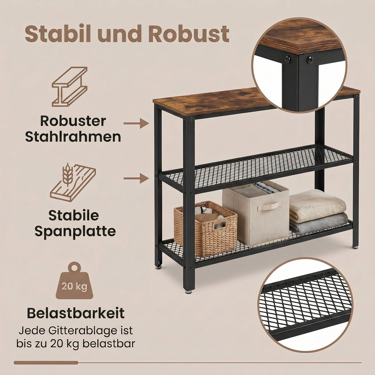 9-Cube Storage Organizer with Non-Woven Fabric Storage Boxes, Modular, Space-Saving