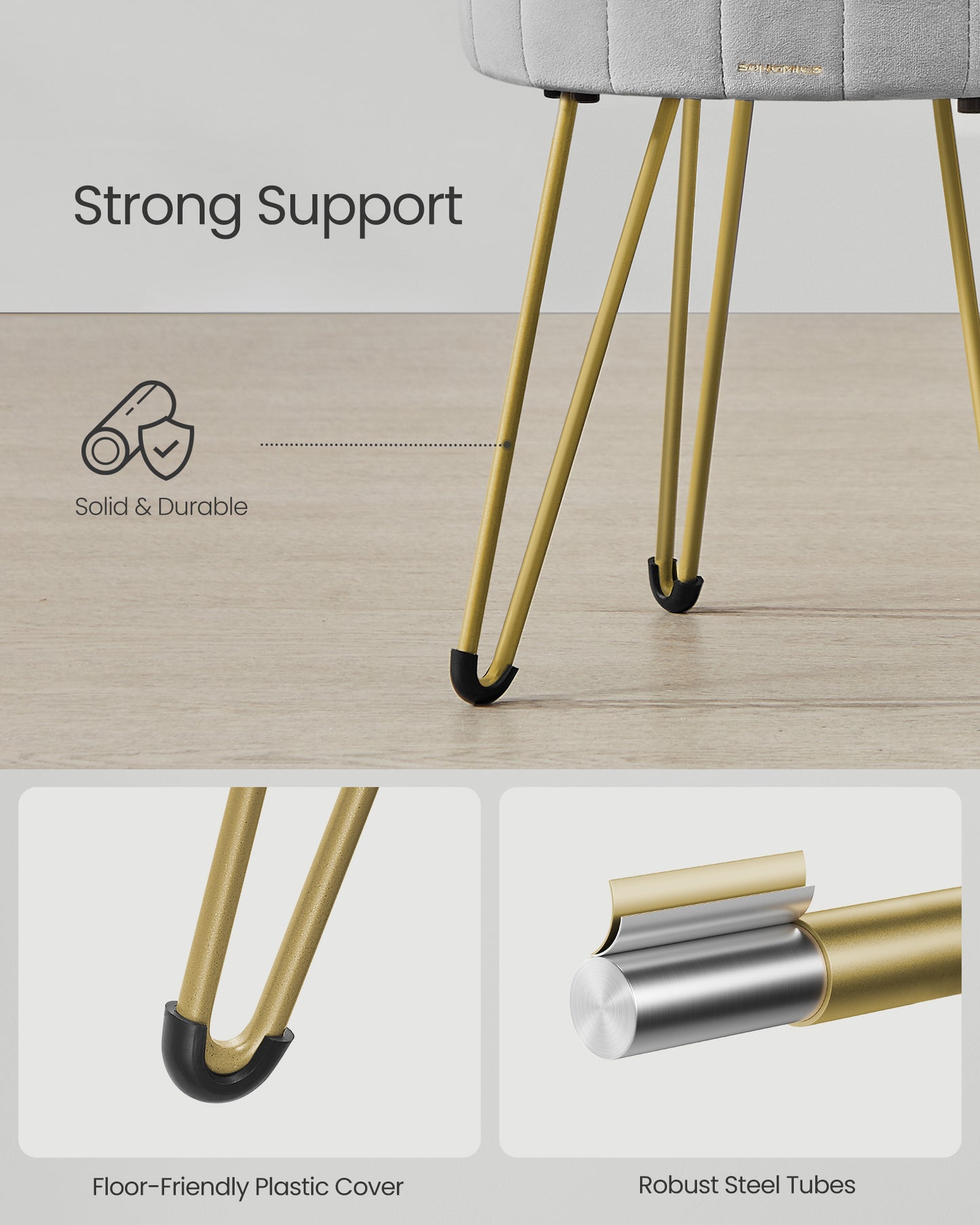 Small Vanity Stool Chair with Storage - image 11