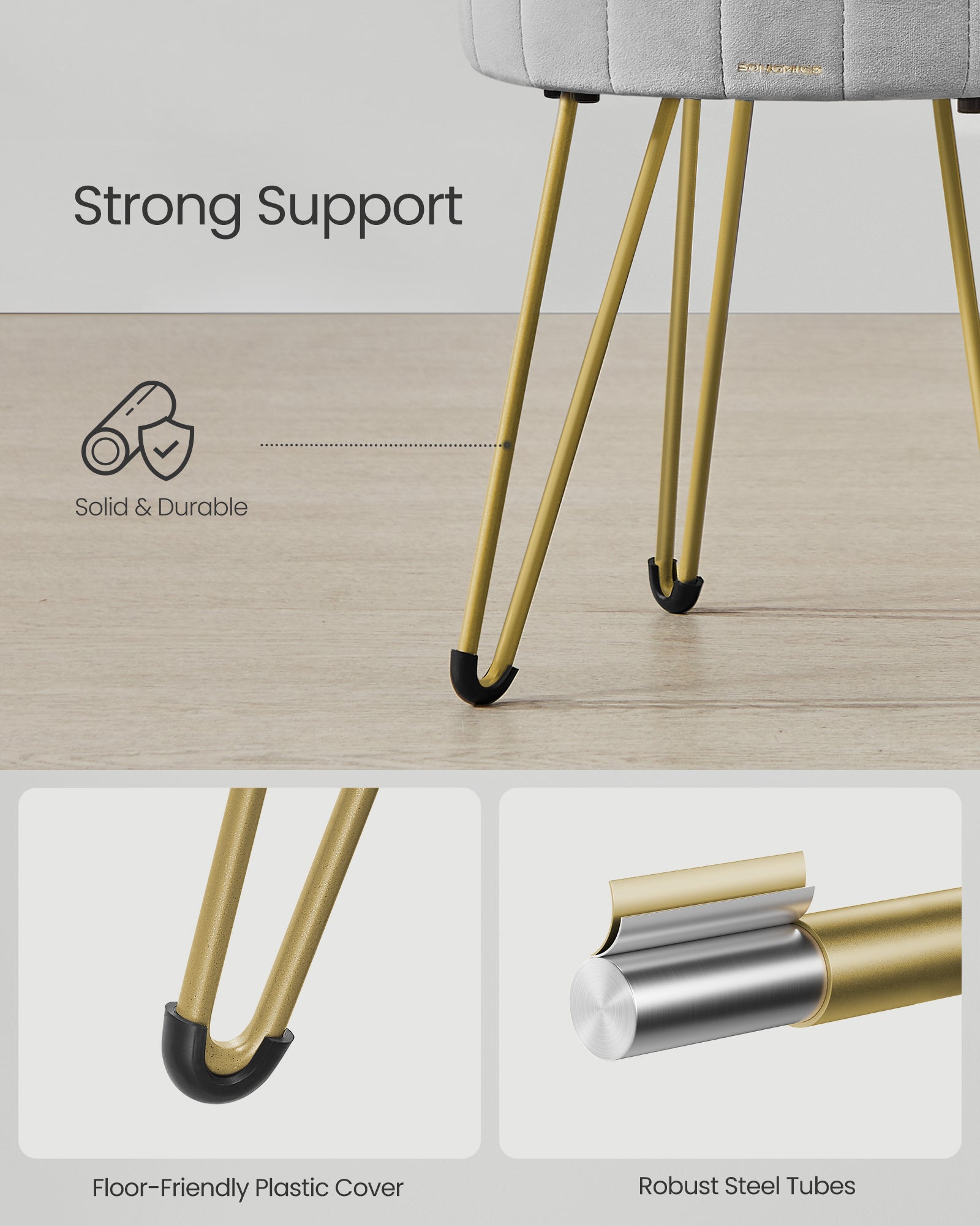 Small Vanity Stool Chair with Storage - image 11