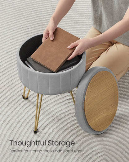 Small Vanity Stool Chair with Storage - image 12