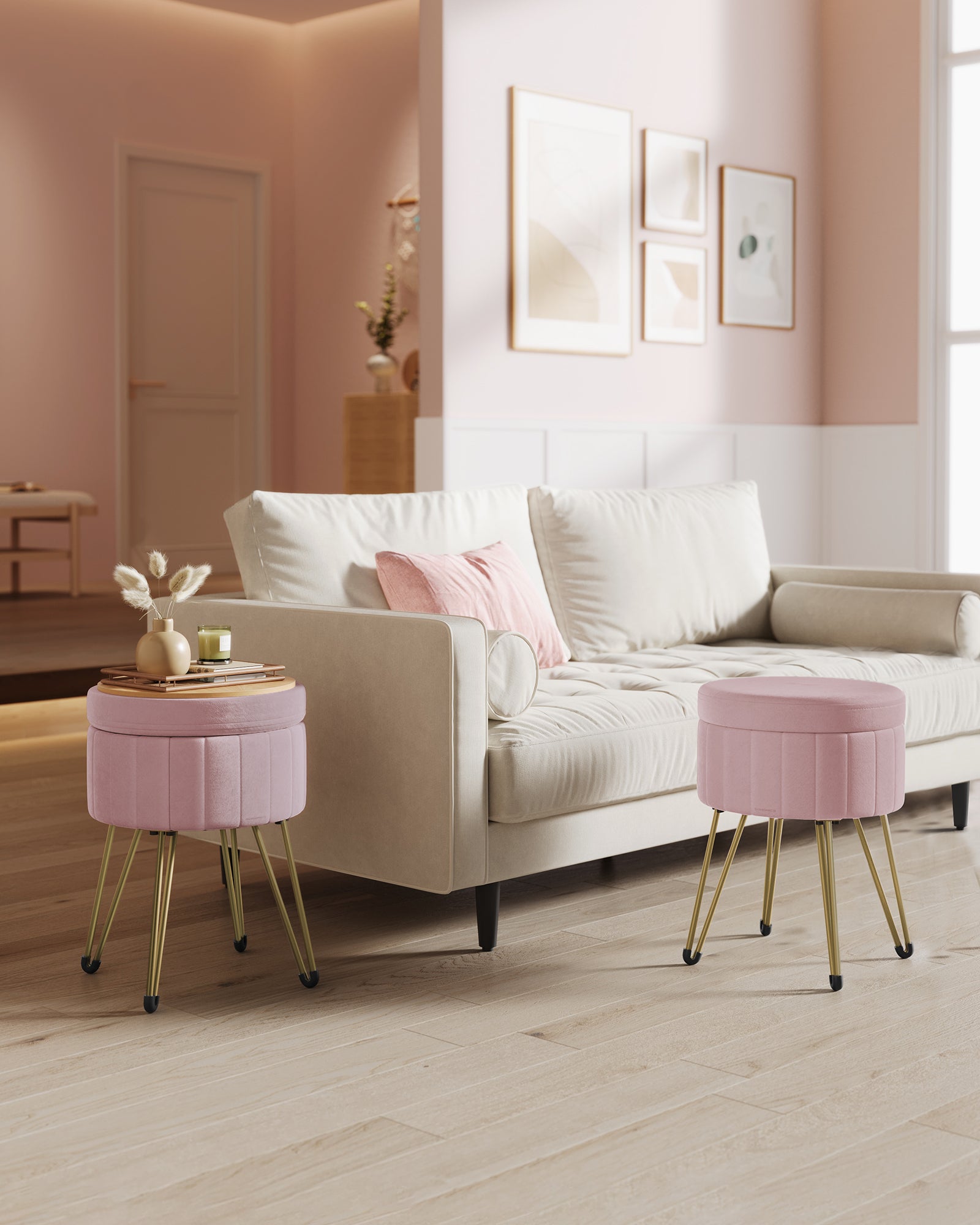 Small Vanity Stool Chair with Storage - image 14