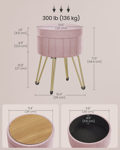 Small Vanity Stool Chair with Storage - image 16