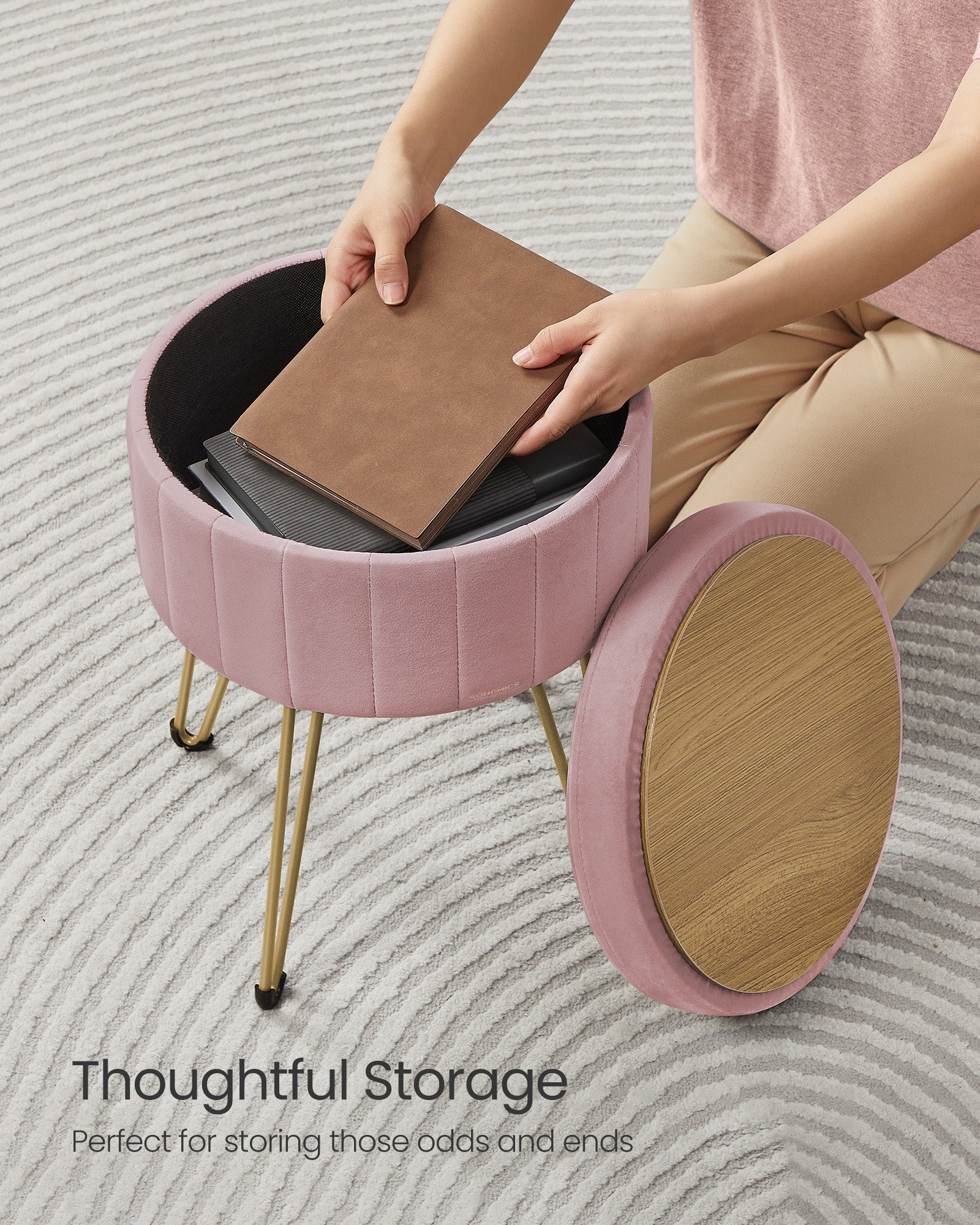 Small Vanity Stool Chair with Storage - image 18