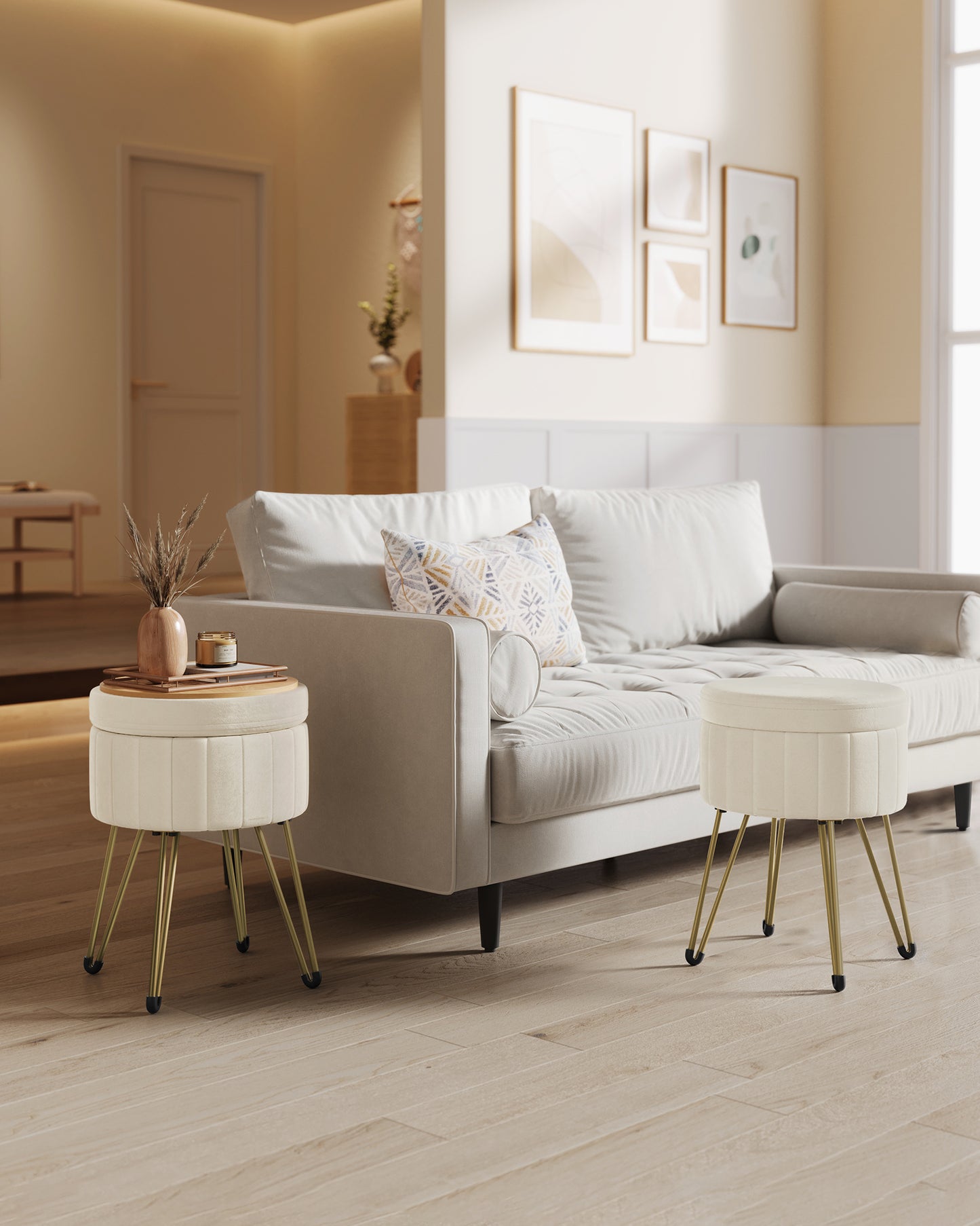 Small Vanity Stool Chair with Storage - image 20