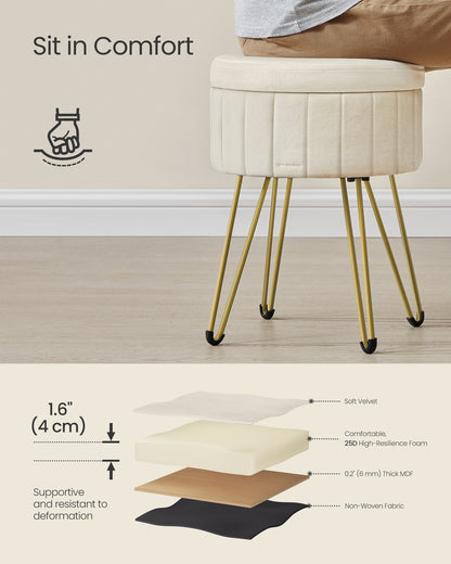 Small Vanity Stool Chair with Storage - image 21