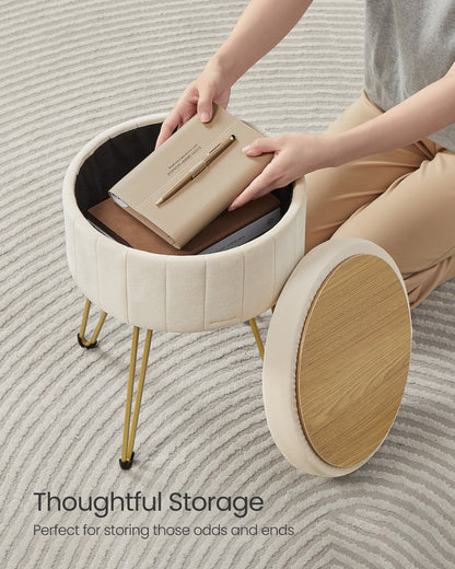 Small Vanity Stool Chair with Storage - image 24