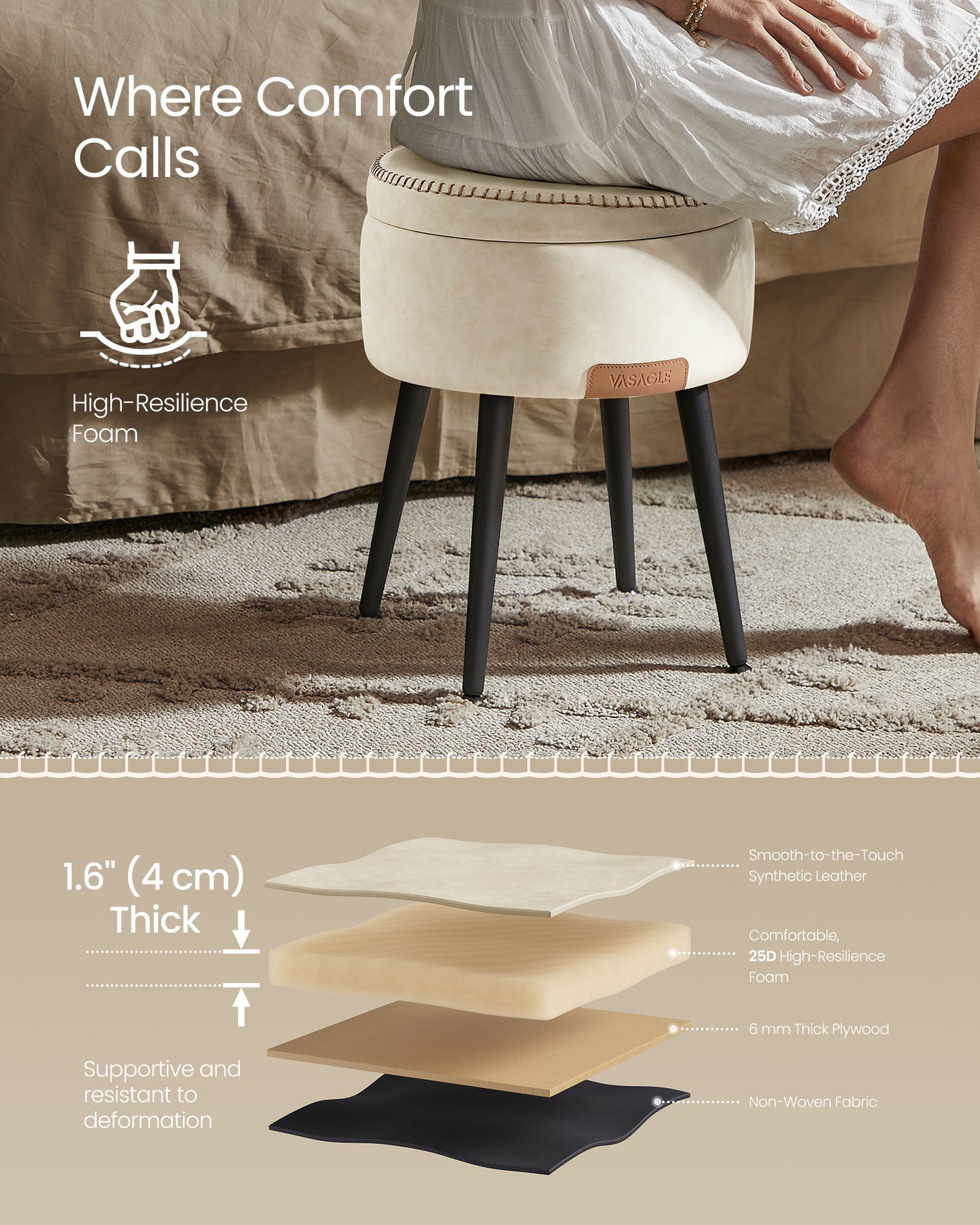 EKHO Collection - Storage Ottoman