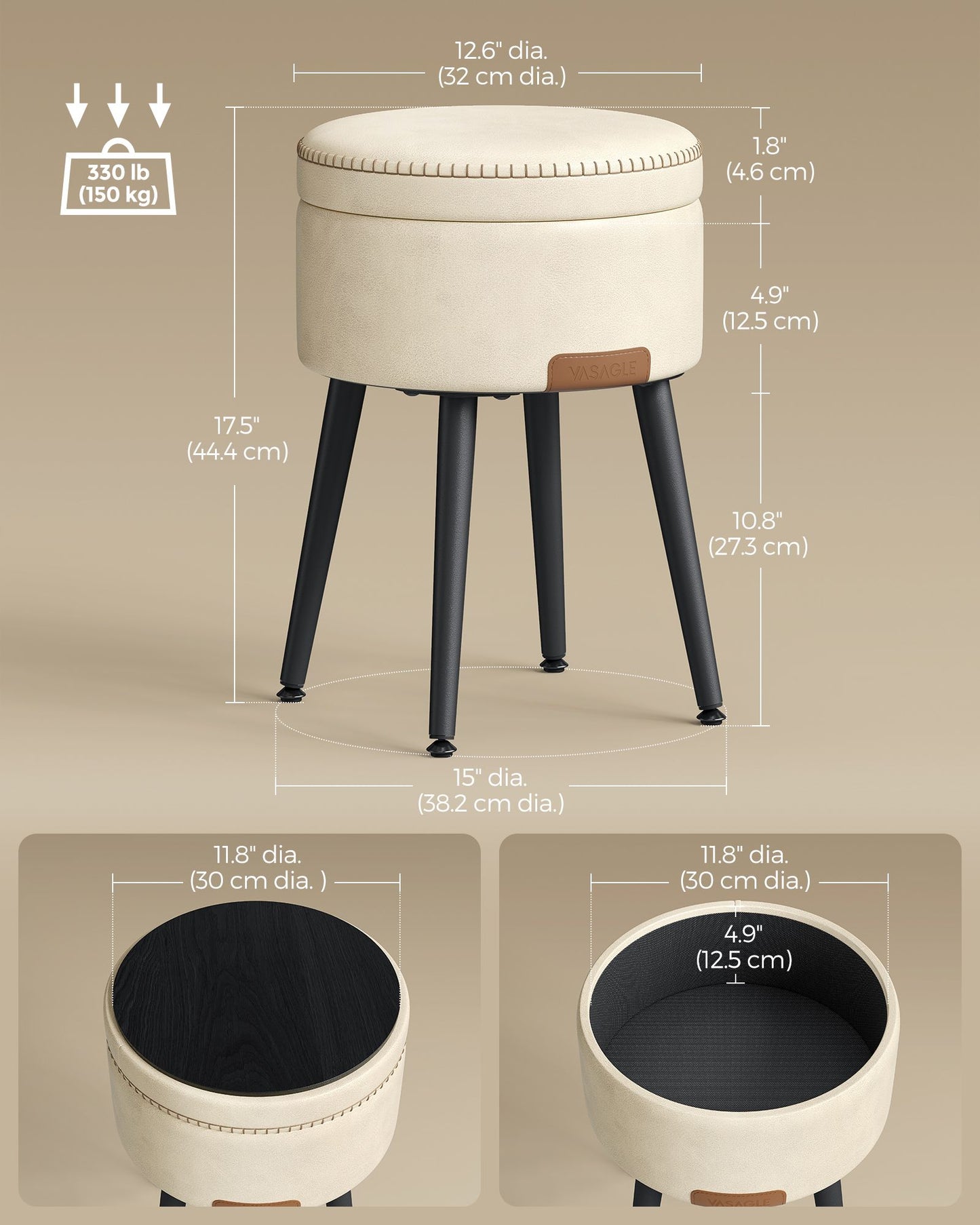 EKHO Collection - Storage Ottoman
