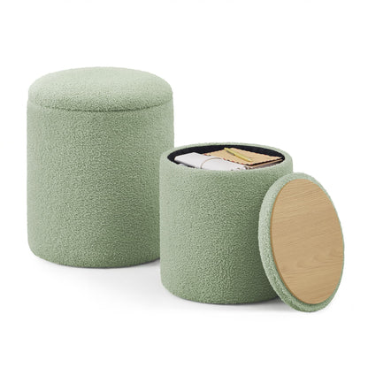 Set of two round storage stools for bedroom and lounge - image 13