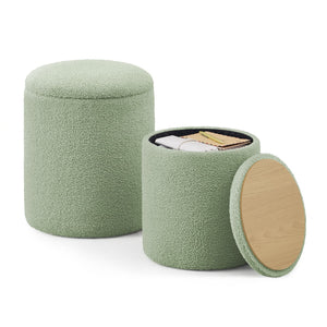 Set of two round storage stools for bedroom and lounge - image 13