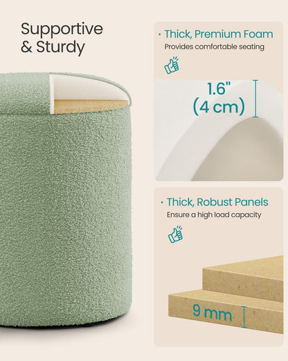 Set of two round storage stools for bedroom and lounge - image 4