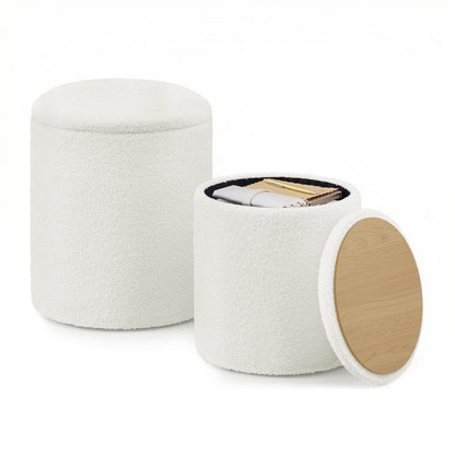 Set of two round storage stools for bedroom and lounge - image 15