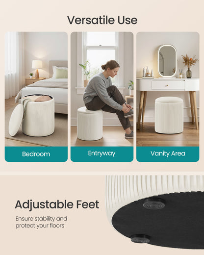 Set of two round storage stools for bedroom and lounge - image 11