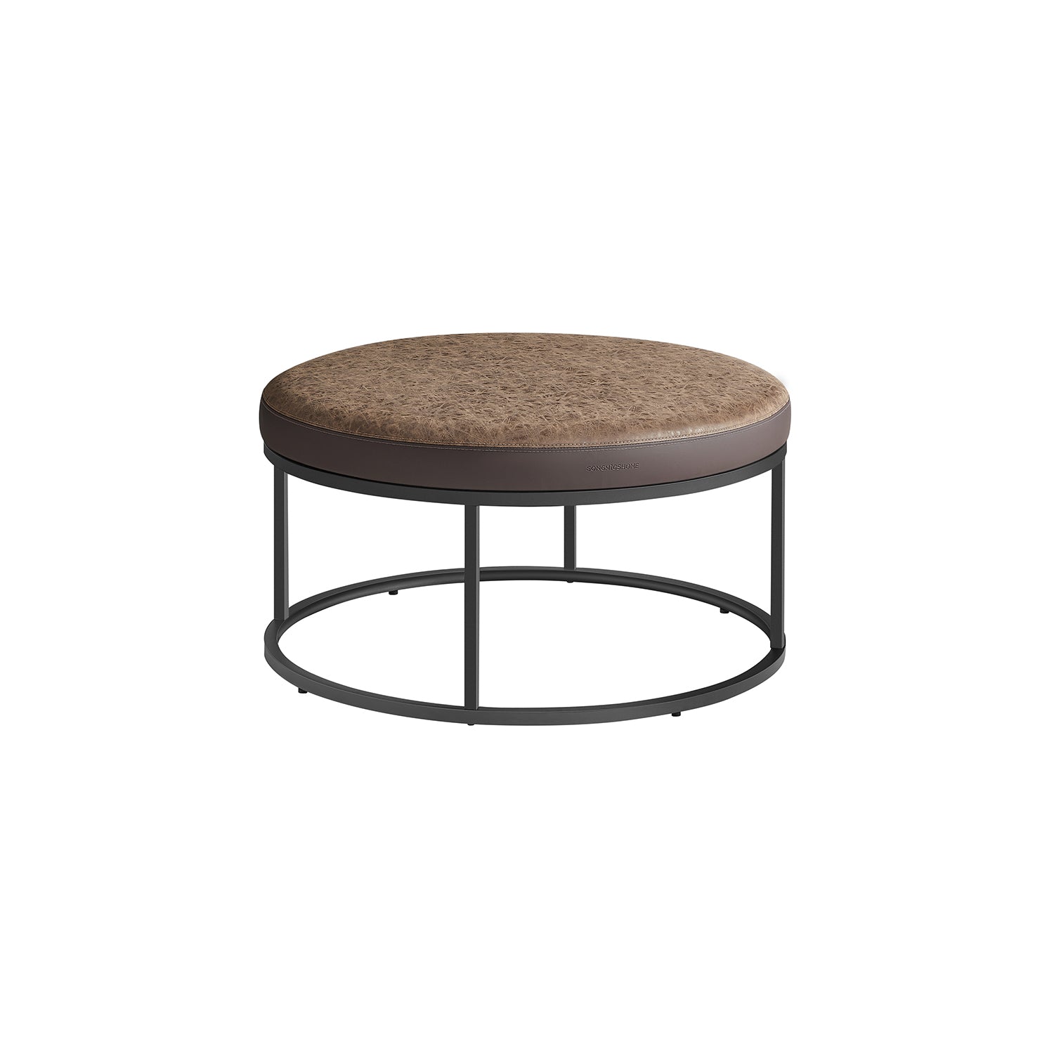 LUIZ Collection - Round Ottoman with Padded Seat