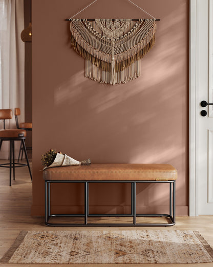 EKHO Collection - Storage Bench with Steel for Entryway