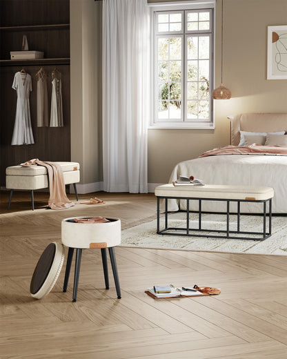 EKHO Collection - Storage Bench with Steel for Entryway
