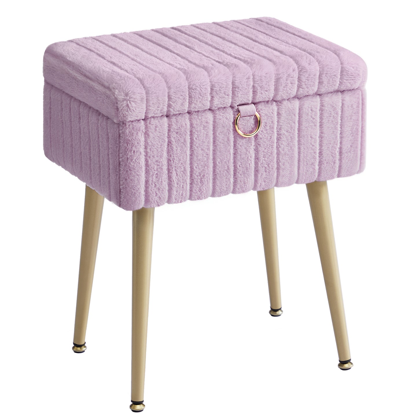 Vanity Stool Chair Faux Fur with Storage - image 18
