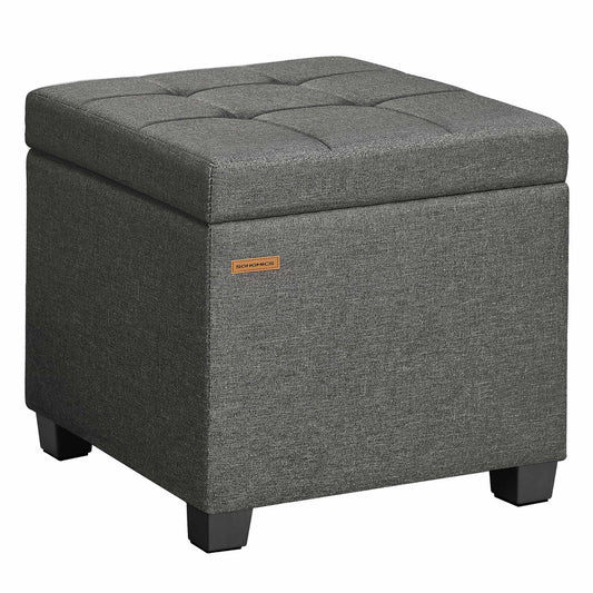 Linen storage ottoman with lid for bedroom or living room - image 1