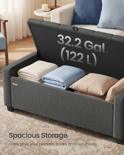 Linen storage ottoman bench for bedroom or living room - image 3